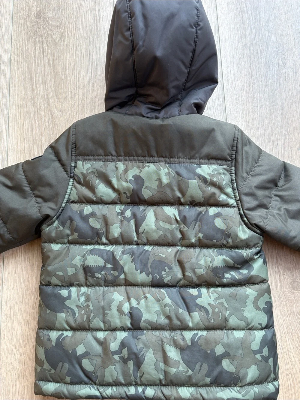 Carter's Green Camouflage Puffer Jacket with Hood